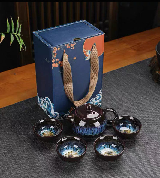 Xmas Sales~ 1 teapot + 4 cups 一壶四杯 【窑变西施】