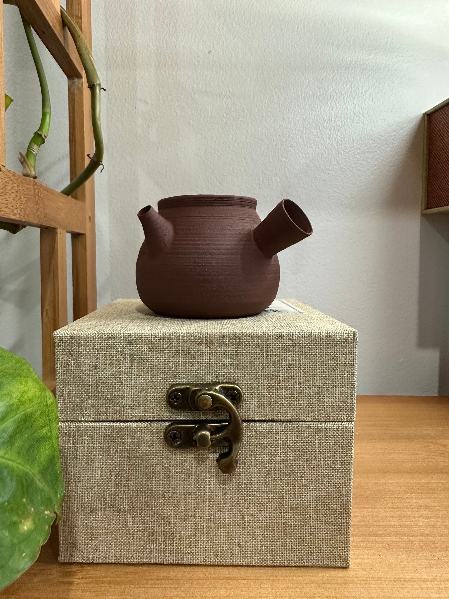 纯手工潮州手拉侧把壶 钟玉鹏作品 Pure handmade Chaozhou side handle teapot 茶壶