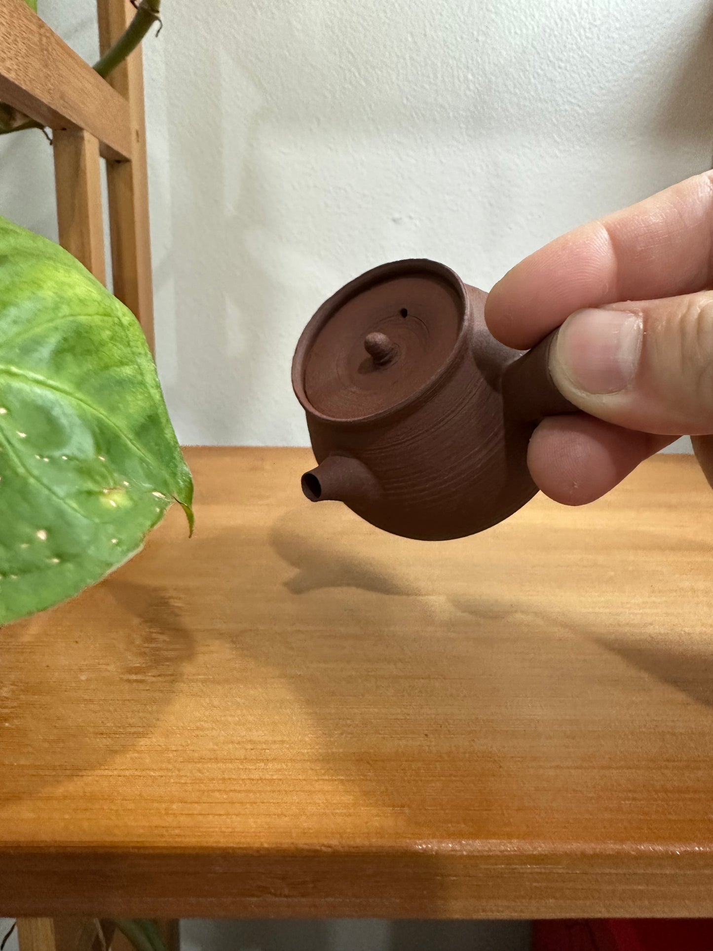 纯手工潮州手拉侧把壶 钟玉鹏作品 Pure handmade Chaozhou side handle teapot 茶壶