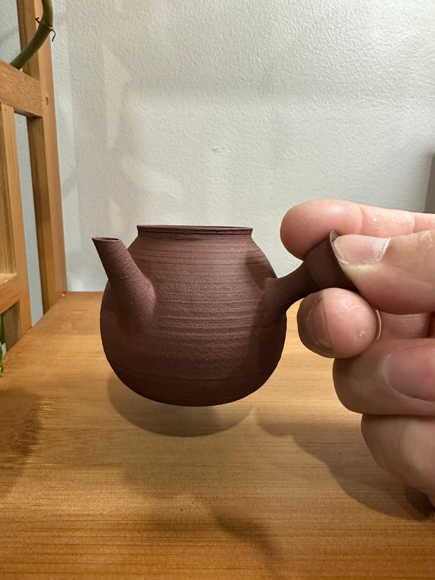纯手工潮州手拉侧把壶 钟玉鹏作品 Pure handmade Chaozhou side handle teapot 茶壶