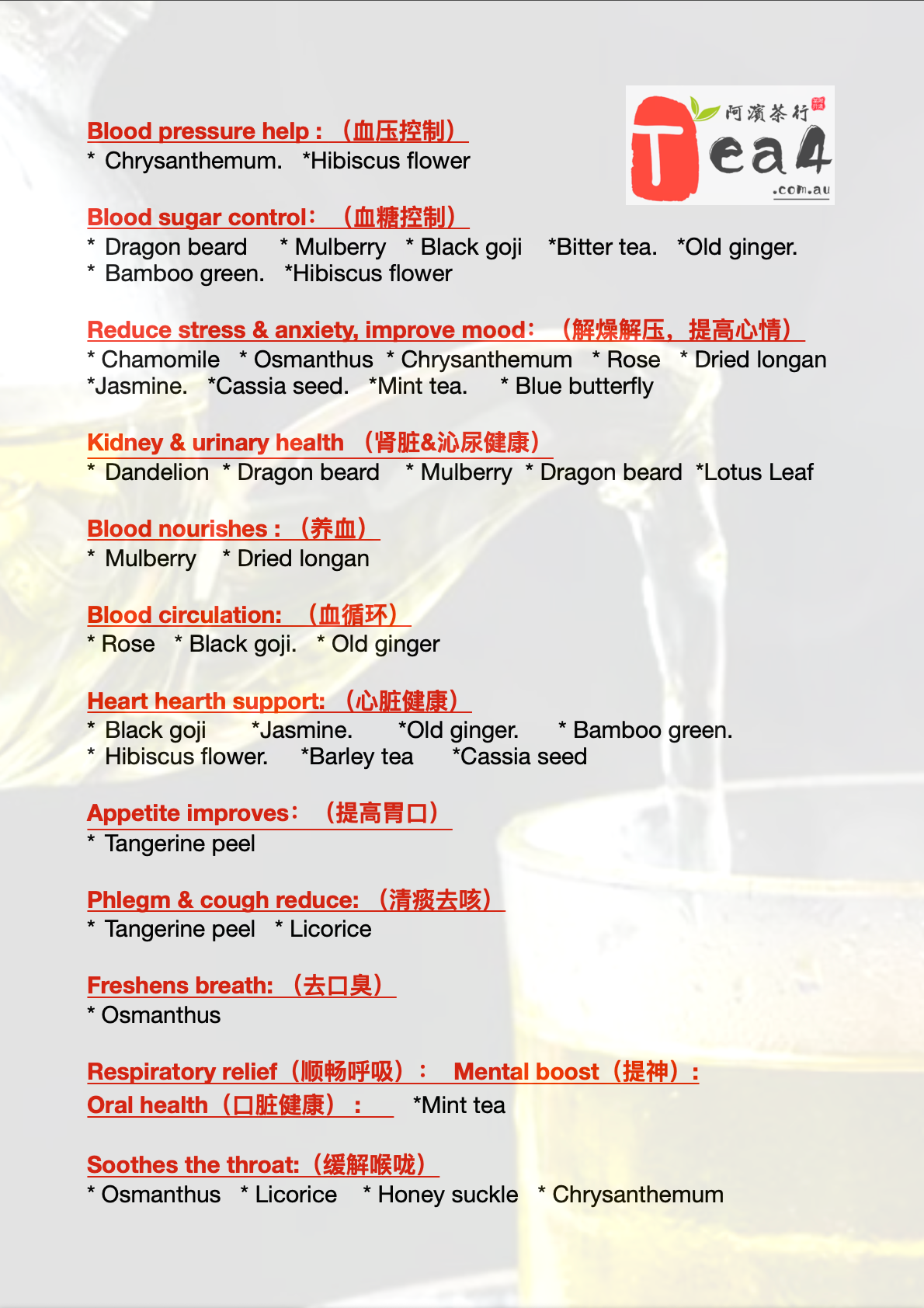 【Lotus Leaf Tea】 【荷叶茶】    FT
