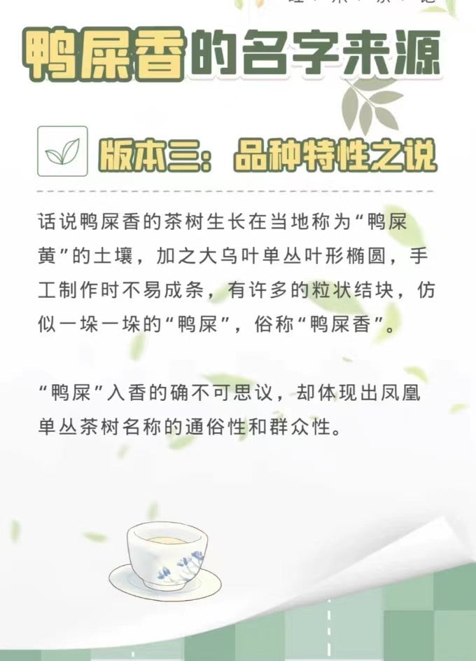 👍 凤凰单丛 雪片【鸭屎香】 Winter 【Duck Shit Tea】  ,125g